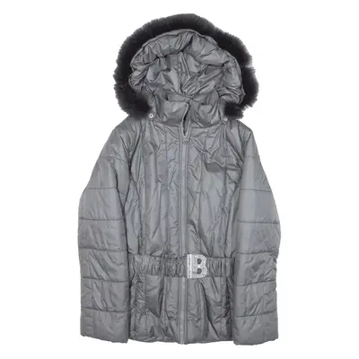 LAURA BIAGIOTTI Insulated Coat Grey Womens XS
