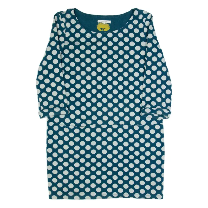 WHITE STUFF Womens Shift Dress Blue Polka Dot Short UK 12