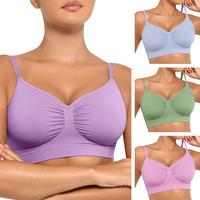 FeelinGirl Women's Wireless Sculpt Bra Comfort Bralettes No Underwire Unlined Cami Bra Seamless Tshirt Bras Sports Bra Bralet...