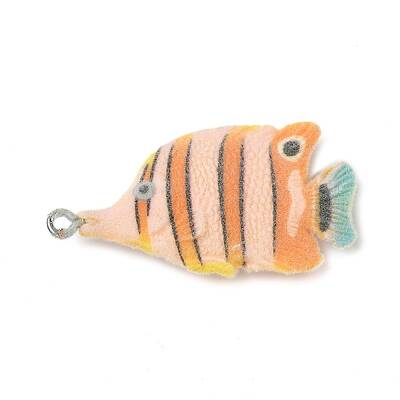 Flocking Resin Pendants