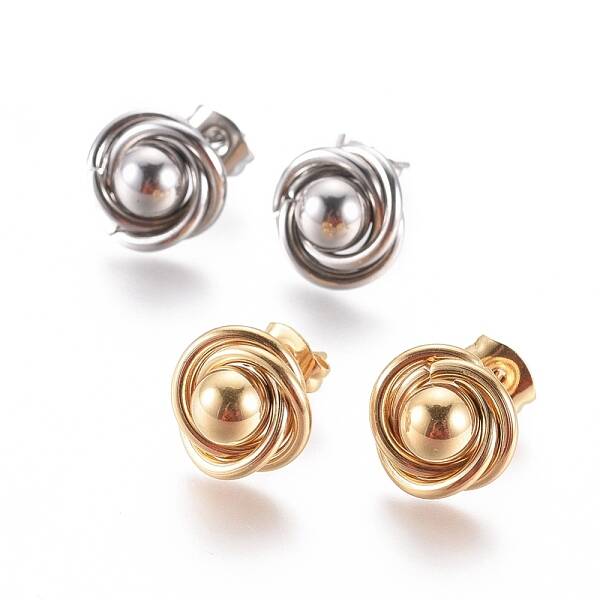 304 Stainless Steel Stud Earrings