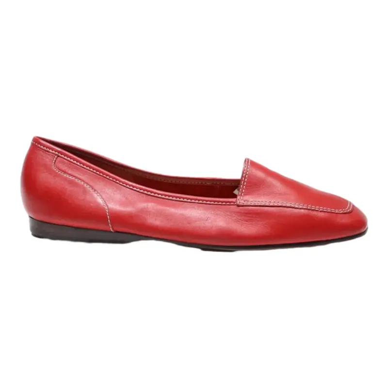 ENZO ANGIOLINI Loafer Shoes Red Leather Womens UK 7