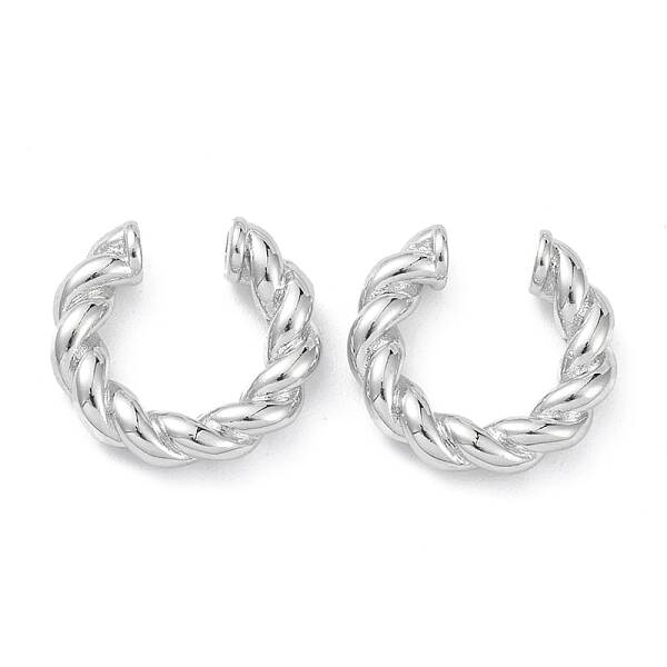 Twist Ring Rack Plating Brass Cuff Earrings for Women Men