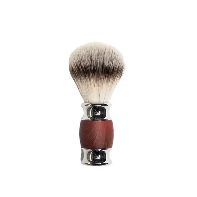 Depot accessori n. 731 luxury wood and steel facial shaving brush silver/brown