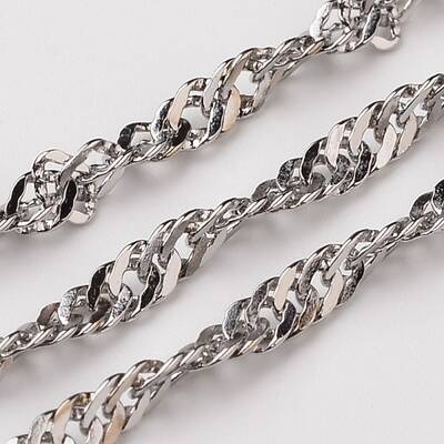 Tarnish Resistant 304 Stainless Steel Singapore Chains