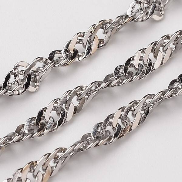 Tarnish Resistant 304 Stainless Steel Singapore Chains