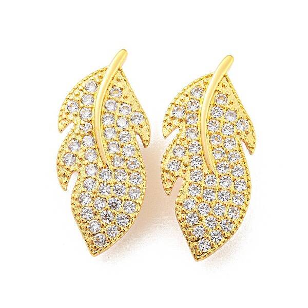 Rack Plating Brass Pave Clear Cubic Zirconia Twister Clasps