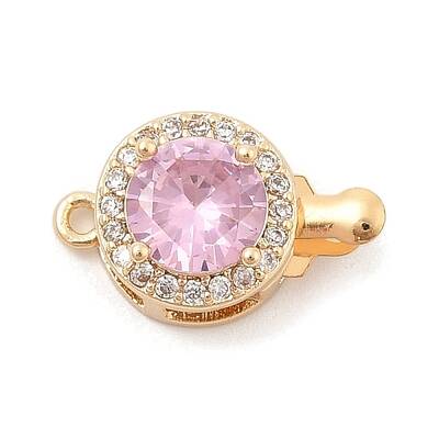 Brass Micro Pave Cubic Zirconia Box Clasps