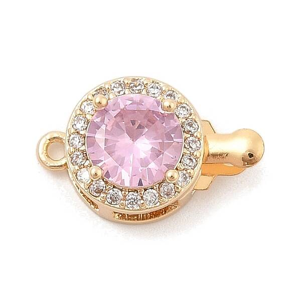 Brass Micro Pave Cubic Zirconia Box Clasps