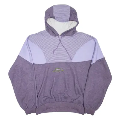 CENTRAL PARK Mens Purple Hoodie L