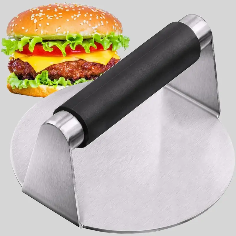 Kitchen Accessories Stainless Steel Burger Press, Hamburger Smasher Tool, Meat Bacon Grill Tortilla Press, Patty Maker, Summe...