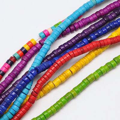 Dyed Synthetic Turquoise Beads Strands