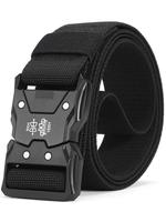 Men's Fashion Solid Color Elastic Designer Trendy Belt, Elastic Stretch Belts, Tactical Quick Release Snap Leisure Street Sty...