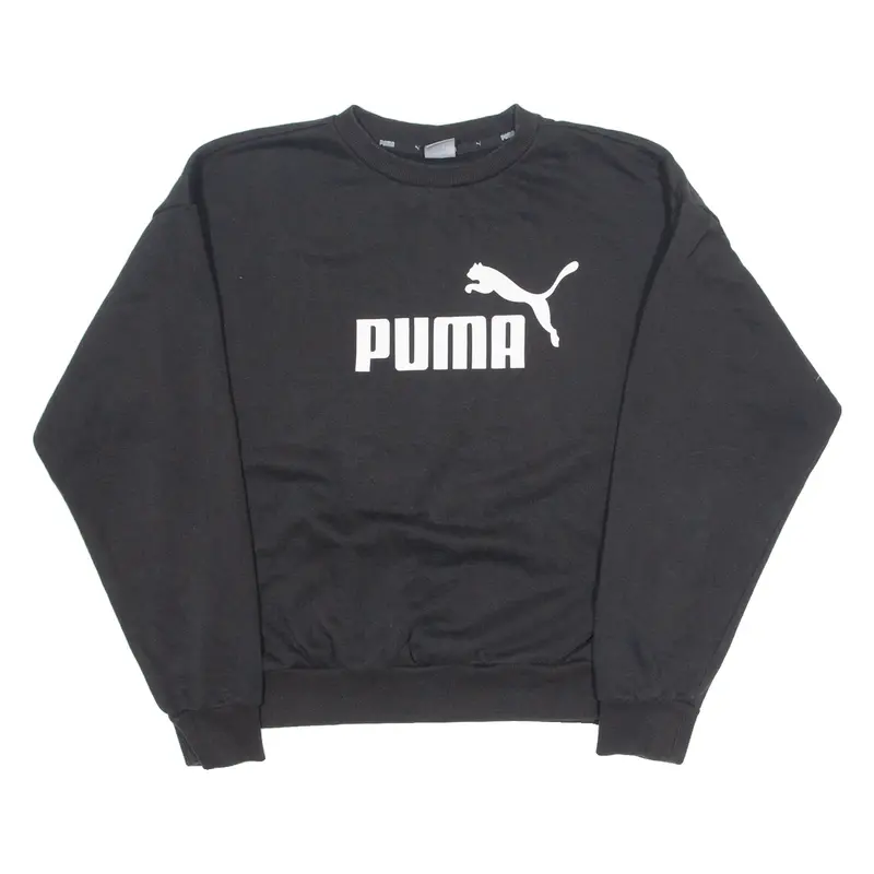 PUMA Mens Sweatshirt Black Crew Neck M