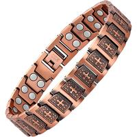 【FathersDayGift】Jecanori Pure Copper Bracelet for Men, Magnetic Cross Bracelets for Men with 3500 Gauss Magnets, Mens Pur...