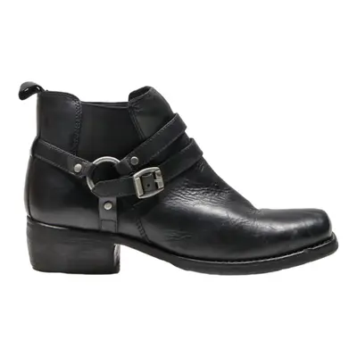 SAM MARINA Cowboy Boots Black Leather Womens UK 5
