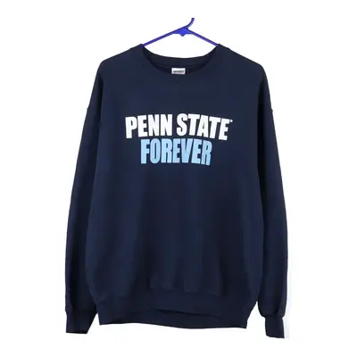 Penn State Gildan College Sweatshirt - Large Navy Cotton Blend
