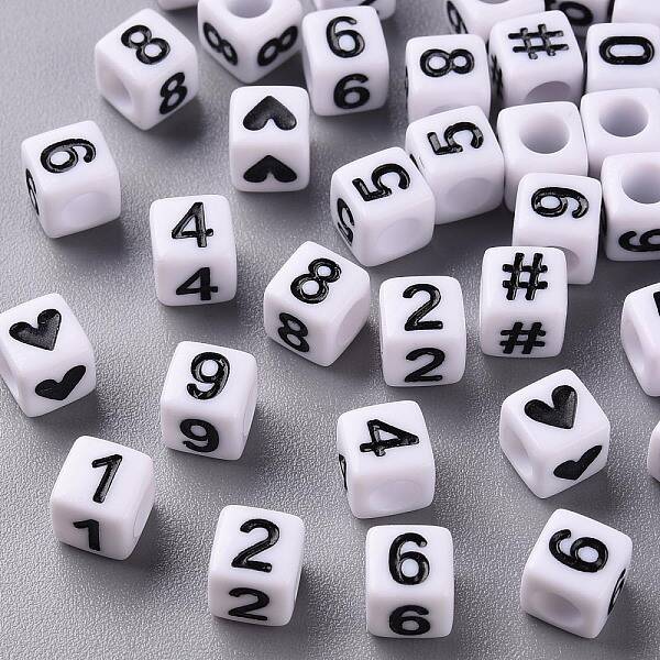 Opaque White Acrylic Beads