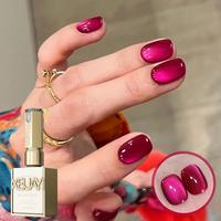 Dragon Fruit  Colored Cat Eye Nail Polish Gel, 15ml Reflective Cat's Eye Magnetic Nail Gel, Soak Uv Led Gel, Salon Women's Na...