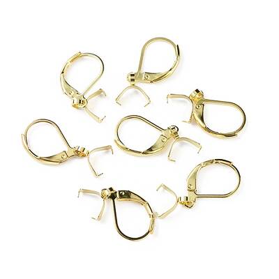 304 Stainless Steel Leverback Earring Findings with Pendant Bails