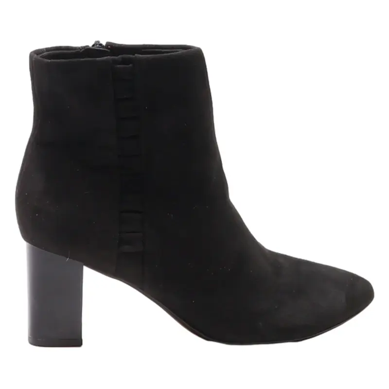 CLARKS Block Heels Black Suede Womens UK 5