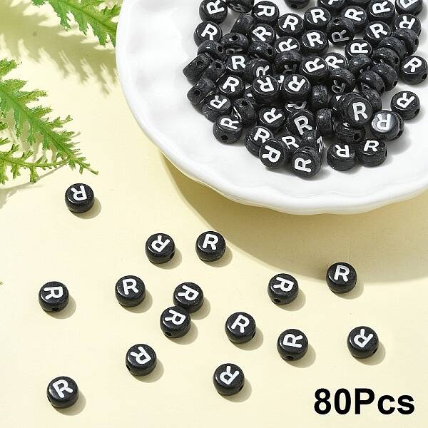Opaque Acrylic Horizontal Hole Beads