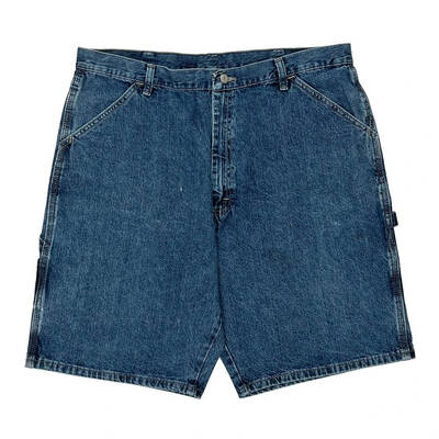 Carpenter Wrangler Denim Shorts - 37W 10L Blue Cotton