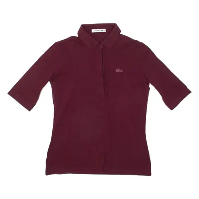 LACOSTE Womens Polo Shirt Maroon S