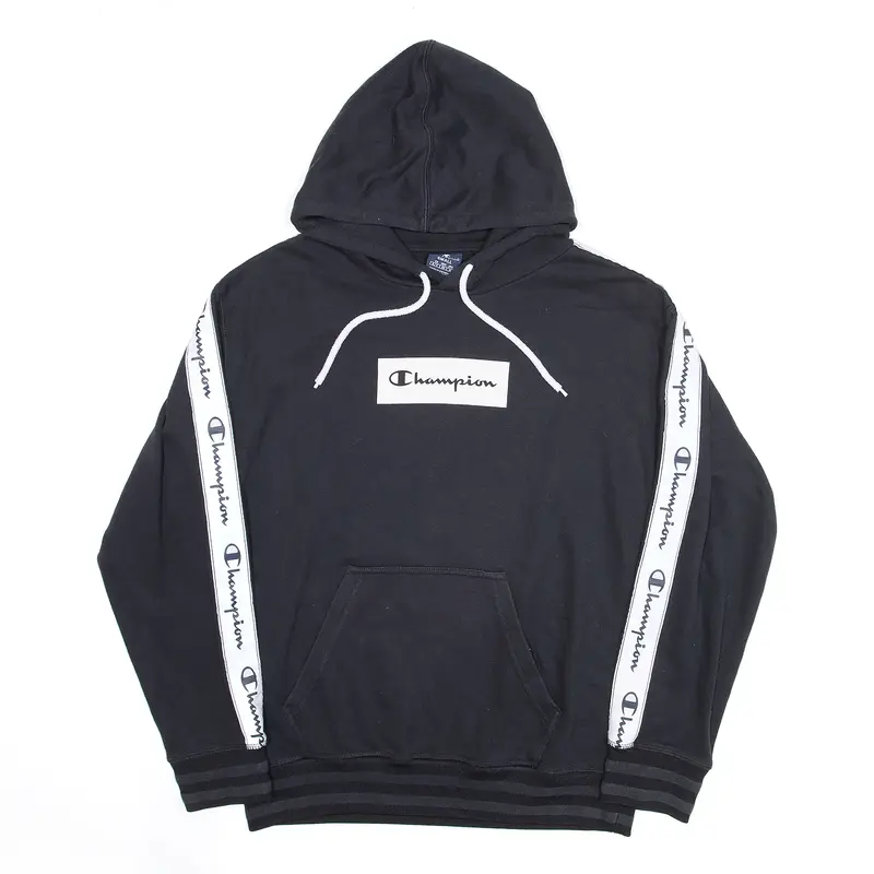 CHAMPION Sports Black Pullover Hoodie Mens S