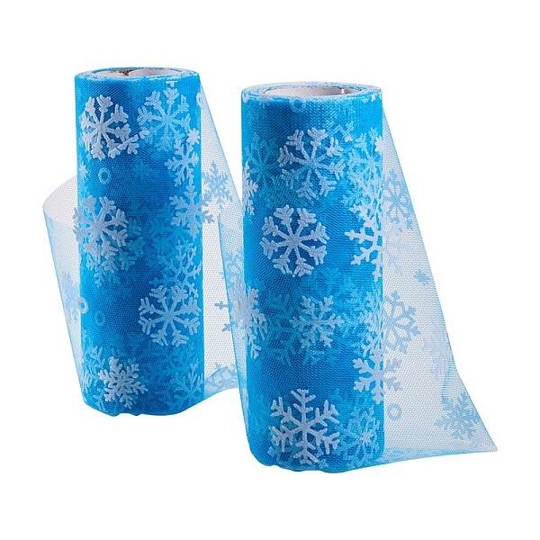 Snowflake Deco Mesh Ribbons