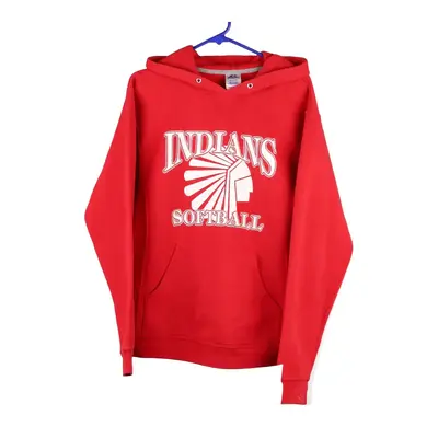 Indians Softball Russell Athletic Hoodie - Medium Red Cotton Blend