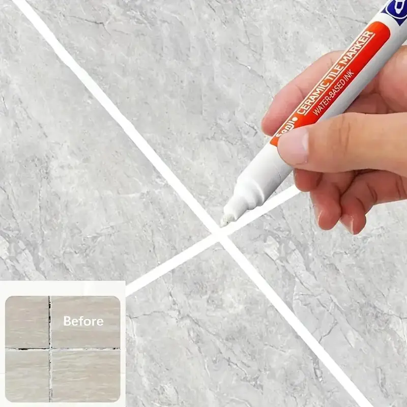 Tile Marker Grout Pen Set, 1/3/10pcs Wall Gap Repair Tool for Tile Floors & Bathrooms, New Seam Filler Pens for Home Improvem...