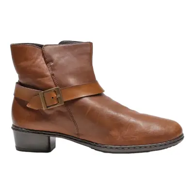 RIEKER Ankle Boots Brown Leather Womens UK 6