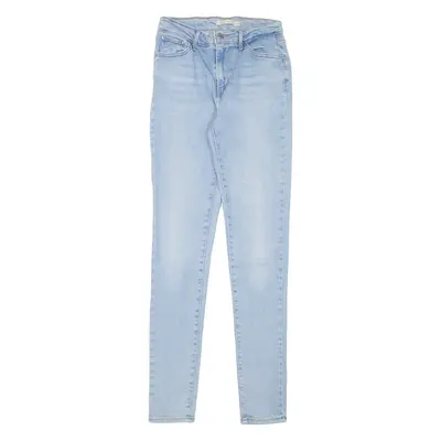 LEVI'S 721 High Rise Womens Jeans Blue Slim Skinny Stone Wash W26 L32
