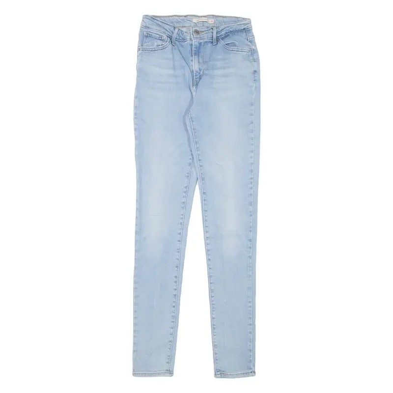 LEVI'S 721 High Rise Womens Jeans Blue Slim Skinny Stone Wash W26 L32