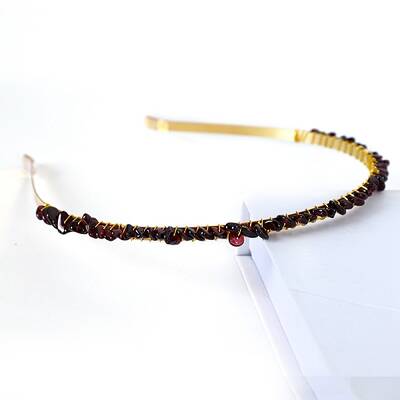 Natural Garnet Hair Bands