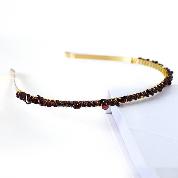 Natural Garnet Hair Bands