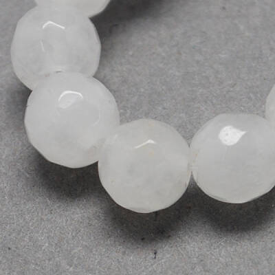 Natural White Jade Bead Strands