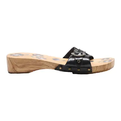 Slider Sandals Black Synthetic Womens UK 5