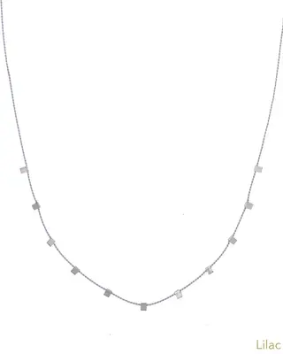 Hilo Necklace | Metal Color: Silver | Color: Lilac