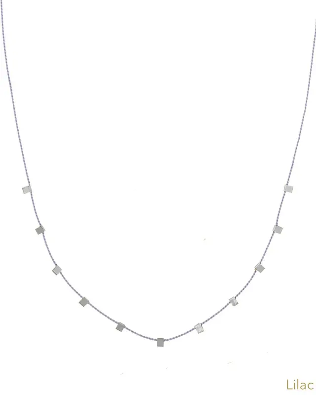 Hilo Necklace | Metal Color: Silver | Color: Lilac