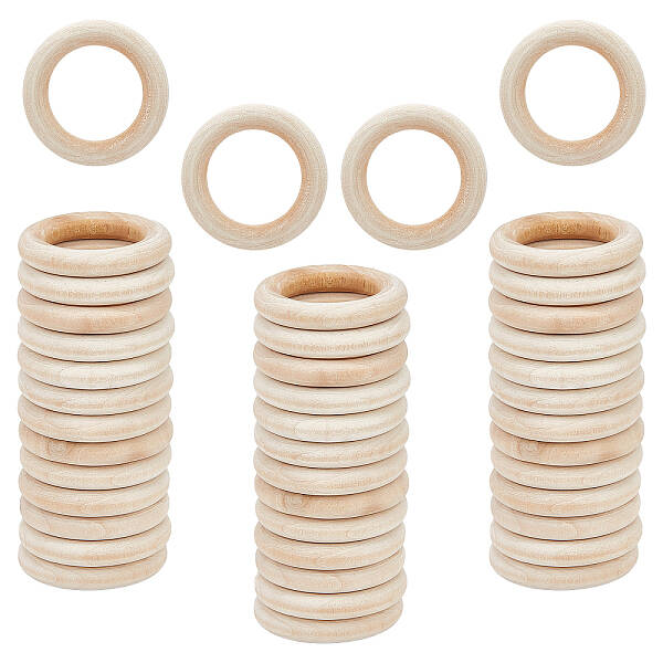 Unfinished Wood Linking Rings