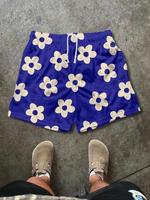Men's Floral Print Shorts, Regular Fit Casual All Over Print Swim Shorts for Summer, Fashion Men's Swimwear for Beach Vacatio...