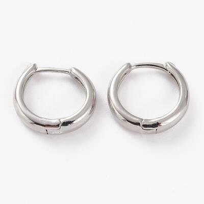 Brass Huggie Hoop Earrings