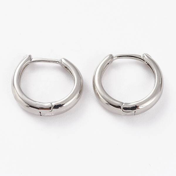 Brass Huggie Hoop Earrings