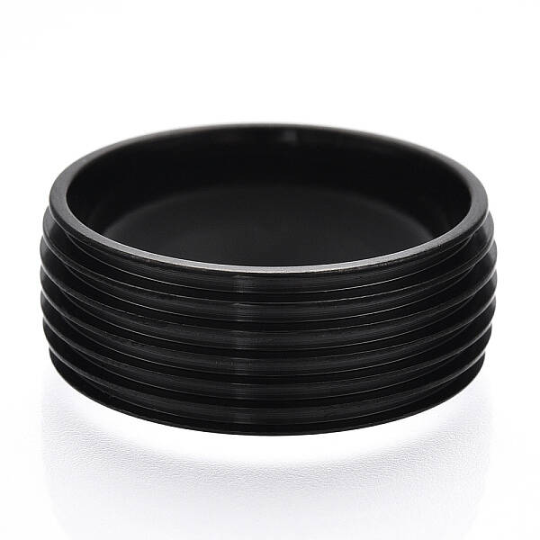 201 Stainless Steel Grooved Finger Ring Settings