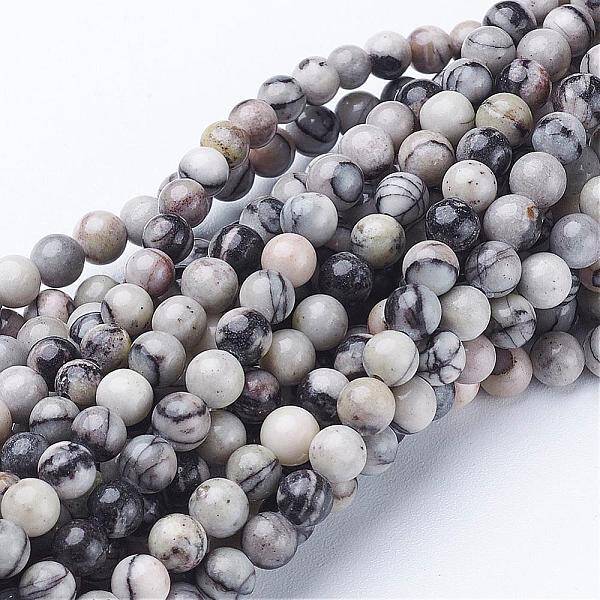 15 inch Black Silk Stone/Netstone Strands