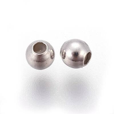 Anti-Tarnish Rhodium Plated 925 Sterling Silver Beads