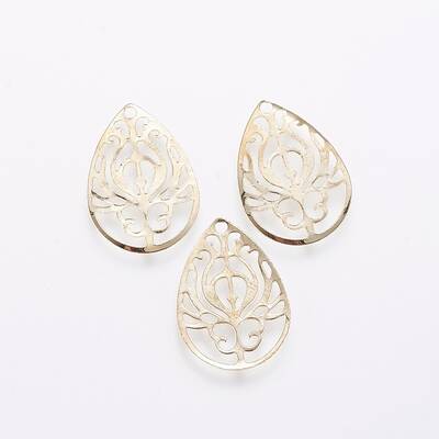 Iron Filigree Pendants