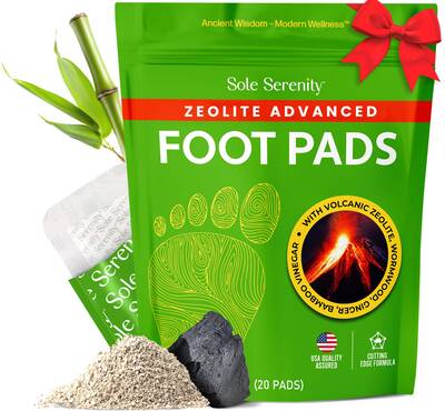 Sole Serenity Zeolite Detox Deep Cleansing Foot Patches for Sleep with Ginger Root Wormwood Foot Detox Cleanse